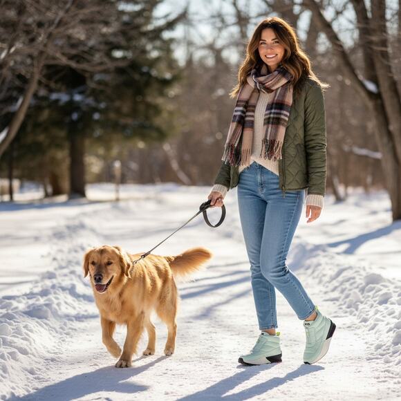 Sorel x Prana Out N About III Winter Bootie Womens 8 Puffy Zip Waterproof Green - Picture 3 of 14